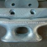 CLEAT 90HX, H.D.GALV., MALLEABLE STEEL, HEAVY SHIP OR DOCK OPEN BASE