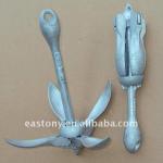 5LB Marine Hardware Hot Dip Galvanized Cast Grapnel Folding Anchor