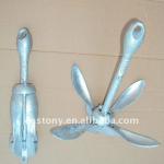 3LB Marine Hardware Hot Dip Galvanized Cast Grapnel Folding Anchor