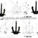 type TW pool anchor admiralty anchor hall anchor type A B C marine anchor-