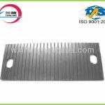 Grooved rubber vibration isolator pad for UIC 60 rail