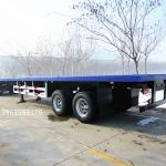 Flat bed semi trailer with single suspension boggie 40ft container trailer double axle 55 years experience in vehicle-ZTQ9380