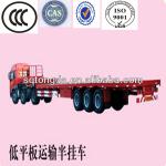 most popular low bed 60 tons 3 axle semi trailer truck
