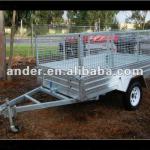 Hotdip galvanized 8x5 box trailer with mesh cage