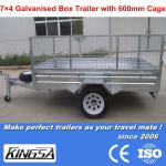 Kingsa CE approved hot dip galvanised 7x4 strong box trailer