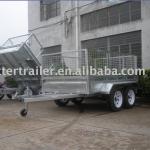 galvanized tandem tipping cage trailer