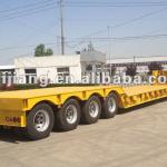 Hydraulic gooseneck low bed semi trailer with 4 alxes