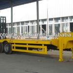 3 axle low bed semi trailer with hydraulic ramp