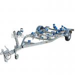 5.5m Hot dip galvanized boat trailer with wobbly rollers