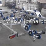 6.6m tandem axle Hot dip galvanized rollers boat trailer