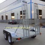 hydraulic crane trailerand grab crane carrying trailer