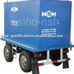 Mobile type, with trailer. Waste Oil Treatment filtration machine