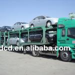 2 axles gooseneck car carrier semi trailer,car transport semi truck trailer with 6 cars