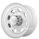 Machined With White Inlay Spoke Steel Trailer Wheel-