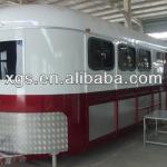 deluxe 3 horse angle load float in China with caravan door