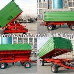 9European Style Farm Tractor Trailer with 4 Wheels