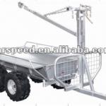 atv wood trailer with crane