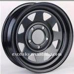 Galanized 5 Hole 8 Spoke Black Travel Trailer Wheel Rim