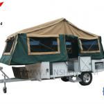 Forward folding hard floor camper trailer