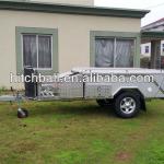 Australia standard off road hard floor camper trailer with 14 oz tent and kitchen system.