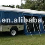 hot sale 7x4ft off road Aluminum camper trailer and soft floor family camping tent trailer