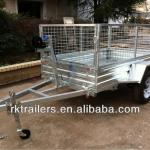 galvanized tipping cage trailer