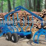 CE Log /timber/ wood trailer with crane