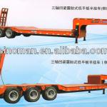 3 Axles Low Flatbed Semi-Trailer (Lowbed Truck Trailer Type 30-120 Ton Capacity)