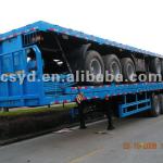 China 3 axle low bed semi trailer/contain semi trailer for sale