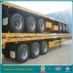 Hot Selling 40ft Flatbed Container Semi Trailer and 3 axles 40T main beam-3 axles flatbed container semi trailer