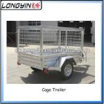box trailer galvanized with mesh cage