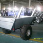 Utitlity single axle trailer for both cargo and timber load-005
