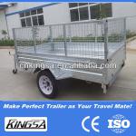 Hot Dip Galvanized Tipping Cage Trailer with Single Axle