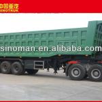 China 2 or 3 axles rear dump truck semi-trailer with hydraulic cylinder (tipping trailer for sand transportation)