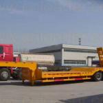 3 axles 80 tons heavy duty lowboy trailer in truck trailer or semi-truck, semi remorque surbaissee