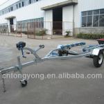 Galvanized mini jet ski trailer with rollers