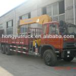 10-12ton 6*4 DongFeng Truck With Crane Lorry Truck Crane