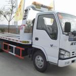 ISUZU two cars tower truck with flat bed-NKR