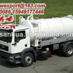 Fashion Style HOWO 4X2 10CBM Or 10000L Vacuum Suction Truck Or Vacuum Suction Vehicle With Hydraulic Control Rear Door