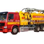 HOWO 6x4 combination vacuum tanker truck