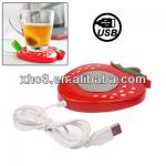 Strawberry Style USB Electronic Coffee Cup Warmer Plate Beverage Warm-keeper for Office Home (Random Color Delivery)