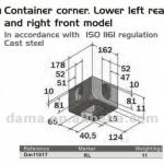 Dm11017, in accordance with ISO 1161 regulation, low left rear and right front model,cast steel container corner