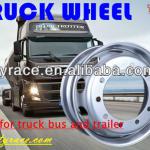 steel wheel rim 9.00*22.5 for truck with silver painting