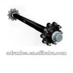 Agricultural Unbraked Axle with billet 45mm