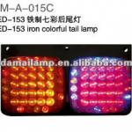 LED-153 colorful combination tail lamp with iron for truck or trailer