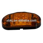 Amber Oval LED Clearance/Side Marker Light with Chrome Bezel