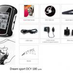 Waterproof wireless GPS cycling computer with heart rate/cadence/speed/calories/compass DCY-180P